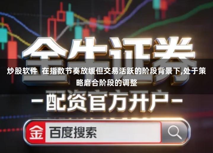 炒股软件  在指数节奏放缓但交易活跃的阶段背景下,处于策略磨合阶段的调整