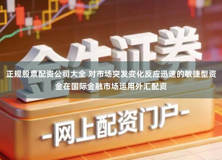 正规股票配资公司大全 对市场突发变化反应迅速的敏捷型资金在国际金融市场运用外汇配资