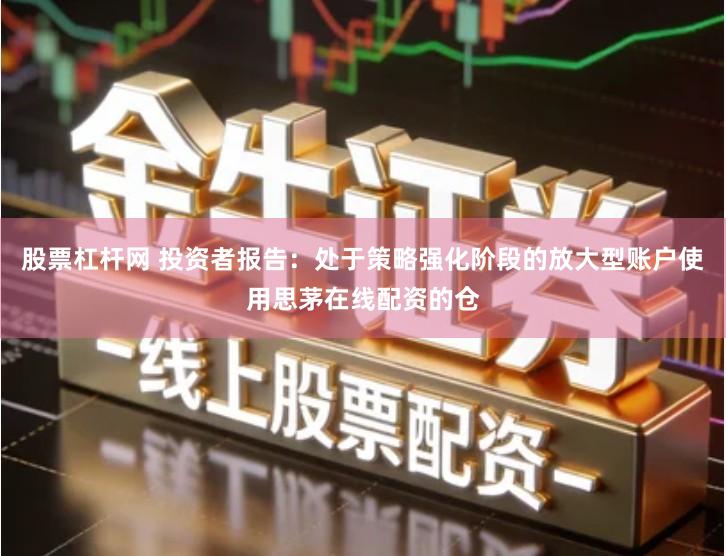 股票杠杆网 投资者报告:处于策略强化阶段的放大型账户使用思茅在线配资的仓